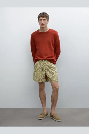 Massimo Dutti Calções De Banho Com Estampado Regular Fit