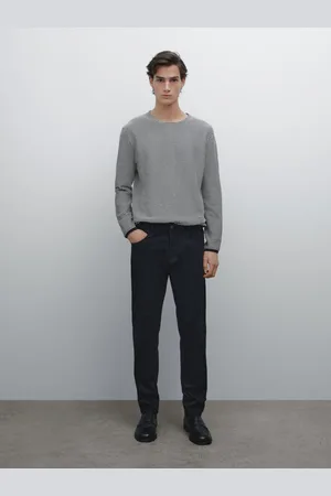 Massimo Dutti Calças Cinco Bolsos Slim Fit Em Mistura De Algodão