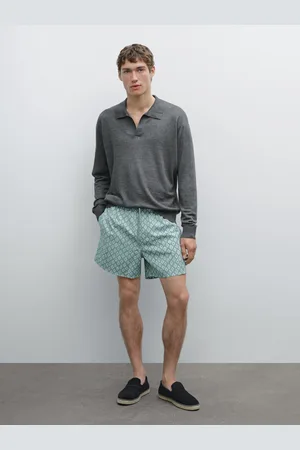 Massimo Dutti Calções De Banho Com Estampado Short Fit