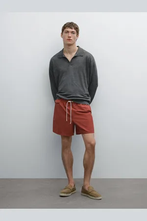 Massimo Dutti Calções De Banho Lisos Regular Ft
