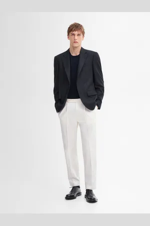 Massimo Dutti Blazer Aos Quadrados 100% Fazenda