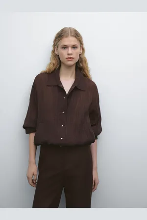 Massimo Dutti Calças Flare Fit Com Costuras