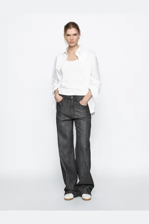 Massimo Dutti Jeans Wide Leg De Cintura Subida