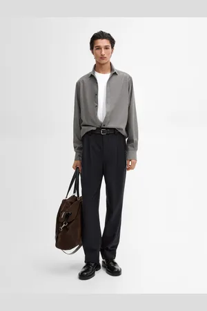 Massimo Dutti Camisa De Sarja 100% Algodão