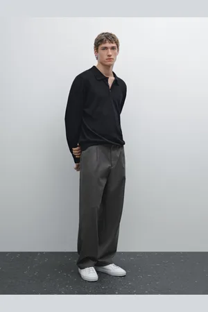 Massimo Dutti Camisola De Malha Com Gola De Polo Em Linho