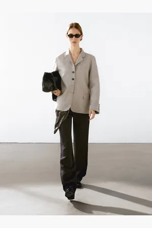 Massimo Dutti Blazer Jaspeado 100% Linho