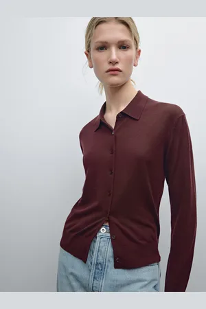 Massimo Dutti Cardigan De Malha 100% Fazenda