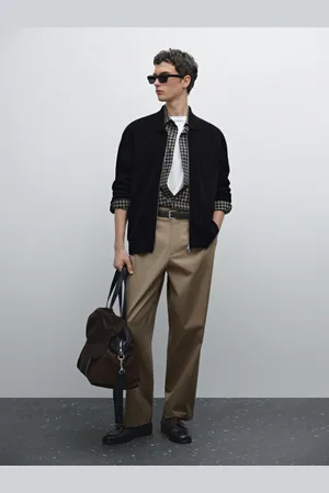 Massimo Dutti Cardigan De Malha Com Fecho De Correr 100% Algodão