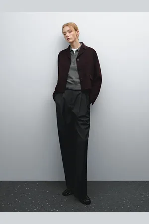 Massimo Dutti Casaco Curto Em Mistura De Fazenda