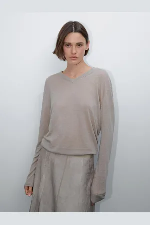 Massimo Dutti Saia Maltinto Com Pormenor De Costuras