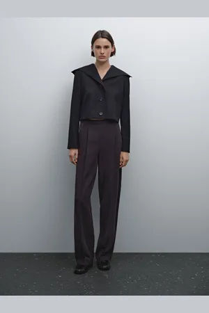 Massimo Dutti Casaco Com Gola De Marinheiro Em Mistura De Fazenda