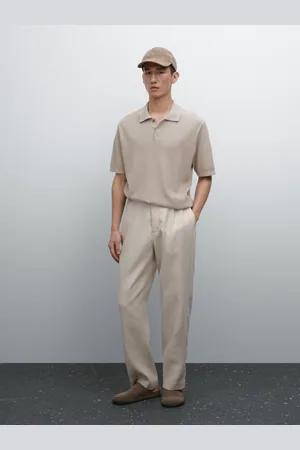 Massimo Dutti Polo De Malha Com Nervuras 100% Algodão