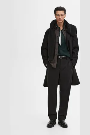Massimo Dutti Calças De Sarja Straight Fit Com Algodão