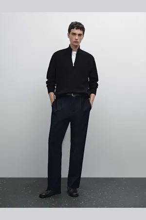 Massimo Dutti Camisola De Malha Com Gola Mock E Fecho De Correr