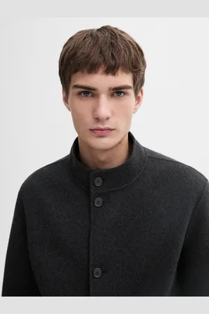 Massimo Dutti Casaco Bomber Duplo Em Mistura De Fazenda