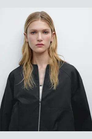 Massimo Dutti Casaco Bomber Em Mistura De Algodão