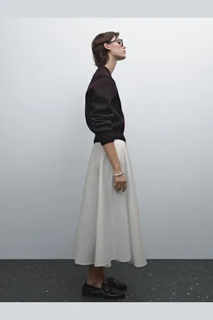 Massimo Dutti Cardigan De Malha Com Fecho De Correr Em Mistura De Algodão