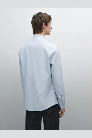 Massimo Dutti Camisa Regular Fit De Sarja 100% Algodão