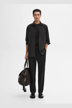 Massimo Dutti Camisa Com Riscas Finas Regular Fit 100% Algodão
