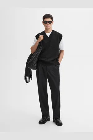 Massimo Dutti Colete De Malha Com Decote Em Bico