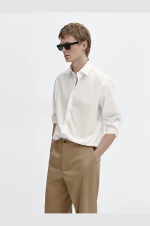 Massimo Dutti Camisa De Popelina Com Risca Diplomática Regular Fit