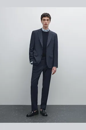 Massimo Dutti Blazer De Fato Em Mistura De Fazenda