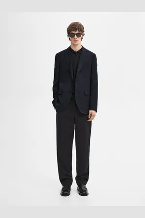 Massimo Dutti Blazer Requintado Em Mistura De Fazenda