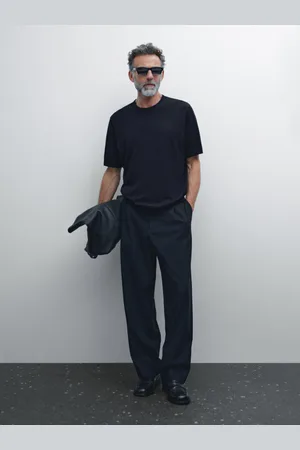 Massimo Dutti Camisola De Malha De Manga Curta Em Mistura De Algodão