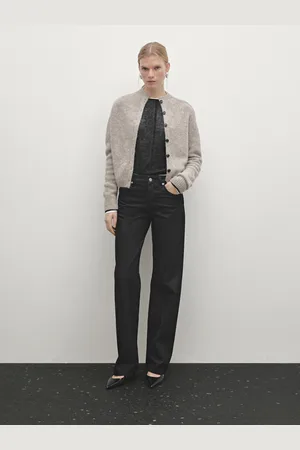 Massimo Dutti Cardigan De Malha Jaspeada