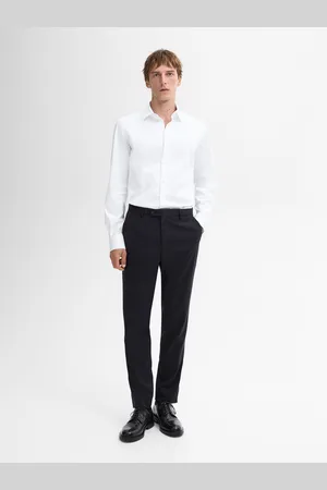 Massimo Dutti Camisa Popelina Algodão Slim Fit