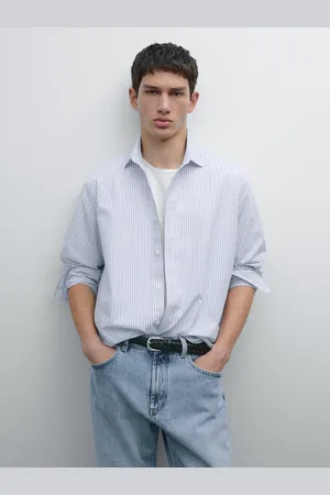 Massimo Dutti Camisa Às Riscas Regular Fit 100% Algodão