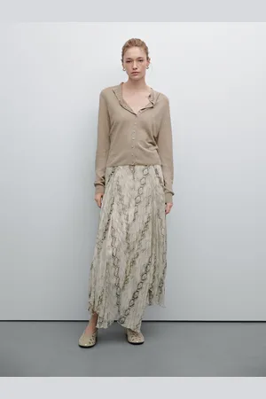 Massimo Dutti Cardigan De Malha Leve 100% Linho