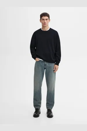 Massimo Dutti Jeans Tapered Fit De Algodão