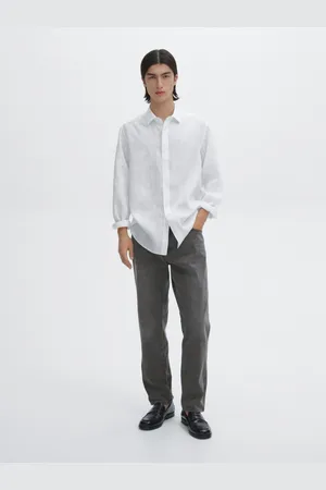 Massimo Dutti Camisa Slim Fit 100% Linho