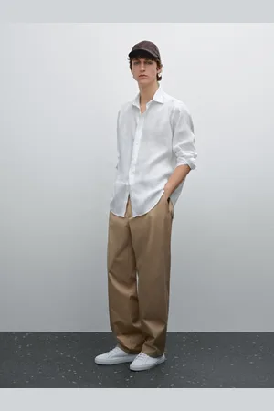 Massimo Dutti Camisa 100% Linho Regular Fit