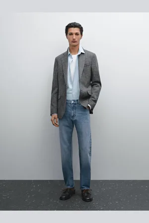 Massimo Dutti Jeans Slim Fit Em Mistura De Algodão