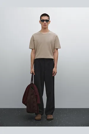 Massimo Dutti Camisola De Malha De Manga Curta Em Mistura De Algodão
