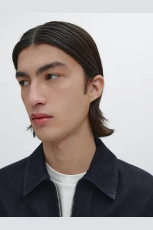 Massimo Dutti Casaco Em Denim Com Fecho De Correr 100% Algodão