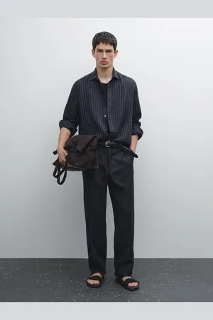 Massimo Dutti Camisa Com Risca Diplomática 100% Linho