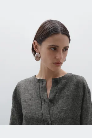 Massimo Dutti Casaco Desestruturado 100% Linho