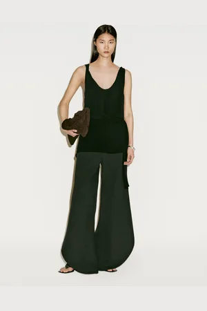 Massimo Dutti Top De Crepe Com Pormenor De Nó