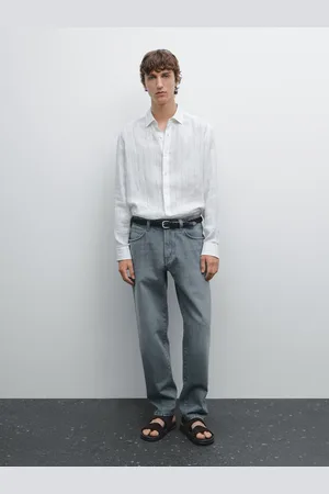 Massimo Dutti Jeans Tapered Fit 100% Algodão