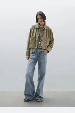 Massimo Dutti Jeans Flare Vintage De Cintura Baixa