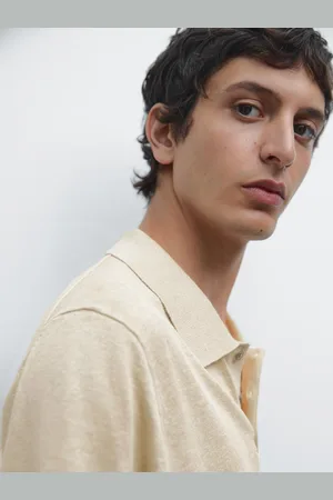 Massimo Dutti Polo De Malha 100% Linho