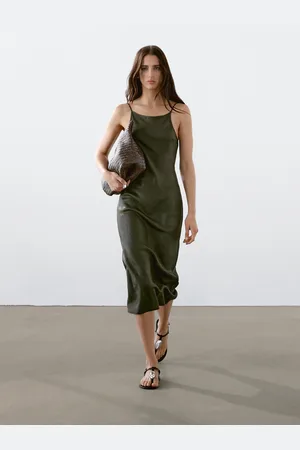 Massimo Dutti Vestido Halter Acetinado