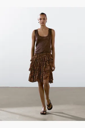Massimo Dutti Top De Alças De Malha Fina