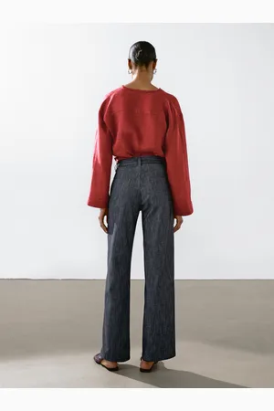 Massimo Dutti Calças De Denim Em Mistura De Algodão