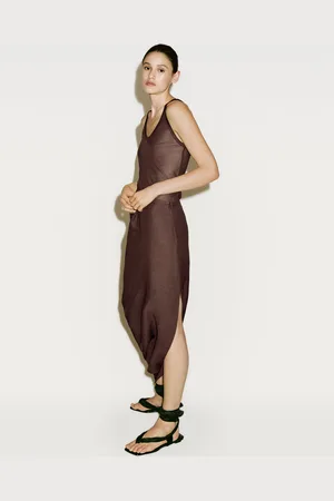 Massimo Dutti Saia Midi Com Parte Inferior Assimétrica