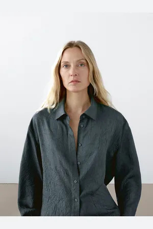Massimo Dutti Camisa Acetinada Com Pormenor De Textura