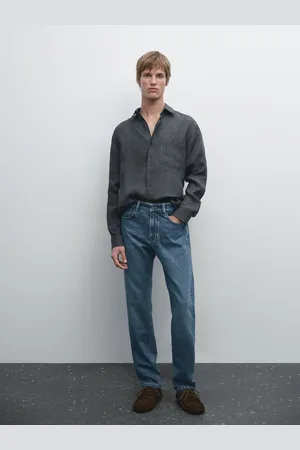 Massimo Dutti Jeans Slim Fit Em Mistura De Algodão